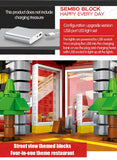 LEGO 1729pcs City Street View 4 In 1 LED Restaurant Architecture House Car Truck Model Building Blocks Toys