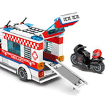 LEGO Ambulance Military Building Blocks Rescue Car Sets Truck Bricks Educational City Car Construction
