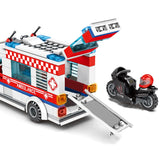 LEGO Ambulance Military Building Blocks Rescue Car Sets Truck Bricks Educational City Car Construction
