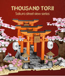 LEGO City Street View Idea Sakura Inari Shrine Bricks Friends Cherry Blossom Technic Creator House Tree Building Blocks Toys