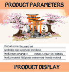 LEGO City Street View Idea Sakura Inari Shrine Bricks Friends Cherry Blossom Technic Creator House Tree Building Blocks Toys
