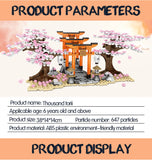 LEGO City Street View Idea Sakura Inari Shrine Bricks Friends Cherry Blossom Technic Creator House Tree Building Blocks Toys