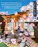 LEGO City Street View Idea Sakura Inari Shrine Bricks Friends Cherry Blossom Technic Creator House Tree Building Blocks Toys