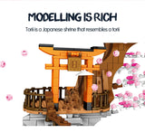 LEGO City Street View Idea Sakura Inari Shrine Bricks Friends Cherry Blossom Technic Creator House Tree Building Blocks Toys