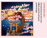 LEGO City Street View Idea Sakura Inari Shrine Bricks Friends Cherry Blossom Technic Creator House Tree Building Blocks Toys