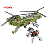 LEGO SWAT Team WW2 Helicopter Model Building Blocks Military Tank Truck City Police Figures Bricks
