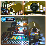 LEGO 2059Pcs Creative Cafe Coffee Shop Model Building Blocks City Street View Casual House Figures Bricks