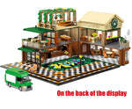LEGO 2059Pcs Creative Cafe Coffee Shop Model Building Blocks City Street View Casual House Figures Bricks