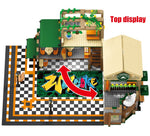 LEGO 2059Pcs Creative Cafe Coffee Shop Model Building Blocks City Street View Casual House Figures Bricks