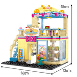 LEGO Famous Brand Fashion Shop DIY Building Blocks City Street View Delicious Cake Store Model Bricks