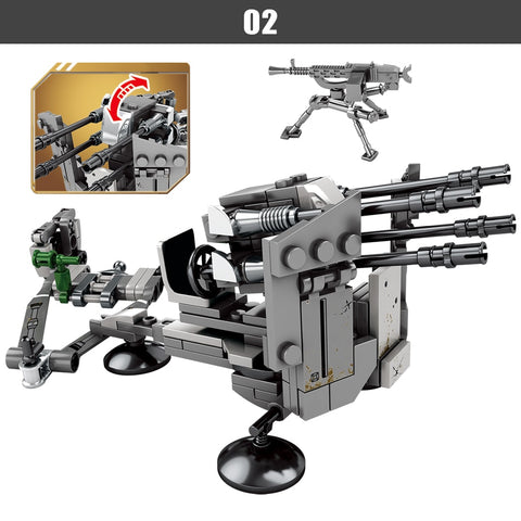LEGO Technic Chariot Army Tank Model Building Blocks WW2 Vehi – Lego Toys Block