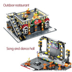 LEGO 5-in-1 USB Light Nightclub House Building Blocks City Street View Series Figures Bricks Education Toys