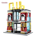 LEGO 5-in-1 USB Light Nightclub House Building Blocks City Street View Series Figures Bricks Education Toys