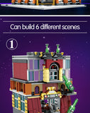 LEGO 5-in-1 USB Light Nightclub House Building Blocks City Street View Series Figures Bricks Education Toys