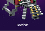 LEGO 5-in-1 USB Light Nightclub House Building Blocks City Street View Series Figures Bricks Education Toys