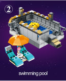 LEGO 5-in-1 USB Light Nightclub House Building Blocks City Street View Series Figures Bricks Education Toys