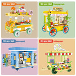 LEGO Ideas Pastry House Hot Dog Car Building Blocks City Street View Construction Food Store Bricks Education