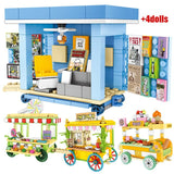 LEGO Ideas Pastry House Hot Dog Car Building Blocks City Street View Construction Food Store Bricks Education