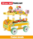 LEGO Ideas Pastry House Hot Dog Car Building Blocks City Street View Construction Food Store Bricks Education