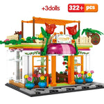 LEGO City Street View Building Blocks Architecture House Food Shop Retail Store Cafe Restaurant KTV Bricks Kids Toy