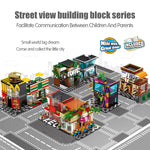 LEGO City Street View Building Blocks Architecture House Food Shop Retail Store Cafe Restaurant KTV Bricks Kids Toy