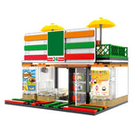 LEGO City Street View Building Blocks Architecture House Food Shop Retail Store Cafe Restaurant KTV Bricks Kids Toy