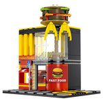 LEGO City Street View Building Blocks Architecture House Food Shop Retail Store Cafe Restaurant KTV Bricks Kids Toy