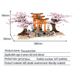 LEGO City Street View Idea Sakura Inari Shrine Bricks Friends Cherry Blossom Technic Creator House Tree Building Blocks Toys