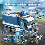 LEGO 960PCS City Police Station House Car Building Blocks Technic SWAT Team Truck Bricks motorcycle Educational Toys