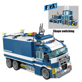 LEGO 960PCS City Police Station House Car Building Blocks Technic SWAT Team Truck Bricks motorcycle Educational Toys