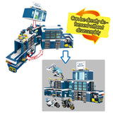 LEGO 960PCS City Police Station House Car Building Blocks Technic SWAT Team Truck Bricks motorcycle Educational Toys