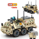 LEGO 308pcs Military Panzer Tank Model Building Blocks WW2 Army Truck Armored ambulance Soldier Figures