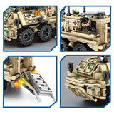 LEGO 308pcs Military Panzer Tank Model Building Blocks WW2 Army Truck Armored ambulance Soldier Figures