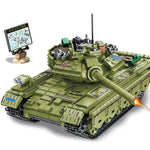 LEGO  812pcs WW2 59 Medium Tank Building Blocks Army 3 Soldier Military weapon Model Bricks Construction