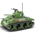 LEGO  726pcs M4 Sherman Medium Tank model Building Blocks 4 Army Soldier WW2 weapon Bricks set City