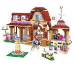 LEGO 594pcs Friends For Girl Heartlake Riding Club Horse Stables Block Set Mia Stephanie Building Toy