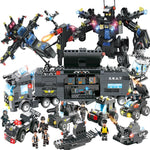 LEGO Compatible Module City Mobile Police Series SWAT City Police Truck Station Blocks Bricks