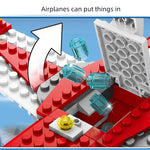 LEGO 433pcs City Fire Patrol Aircraft Plane Building Blocks Airplane Helicopter Motor Car Model Bricks