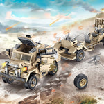 LEGO 464pcs UK British Army Gun Tractor Truck weapon Building Blocks Military Vehicle ww2 Soldier Bricks