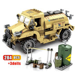 LEGO 284pcs Military Army Canada WW2 Building Blocks Pattern vehicle Soldier Figures Bricks