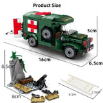 LEGO 262pcs Military Ambulance Building Block Compatible vehicle Army US Soldier Bricks