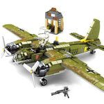 LEGO 559pcs Military Ju-88 bombing plane Building Block WW2 Helicopter Army weapon soldier model bricks