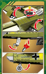 LEGO 559pcs Military Ju-88 bombing plane Building Block WW2 Helicopter Army weapon soldier model bricks