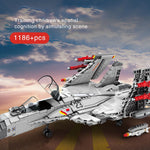 LEGO 1186PCS Airplane Building Blocks J-15 Shipborne Fighter Military city plane helicopters Brick +