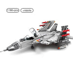 LEGO 1186PCS Airplane Building Blocks J-15 Shipborne Fighter Military city plane helicopters Brick +