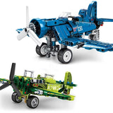 LEGO Military Technic Aircraft F4-U WW2 plane War II Spitfire Fighter For assemble building blocks bricks