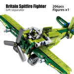 LEGO Military Technic Aircraft F4-U WW2 plane War II Spitfire Fighter For assemble building blocks bricks