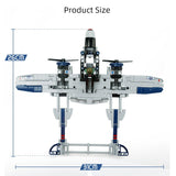 LEGO 330pcs US Lightning P-38 Fighter WW2 Amry Building Block Military technic Brick