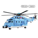 LEGO 908pcs Z-18 Large Utility Helicopters Building Blocks Military army city plane Airplane Bricks