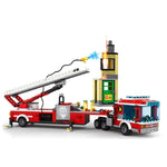 LEGO City Rescue Fire Engine Building Blocks Firefighter Figure Sets Ladder Fire Trucks Rescue Car